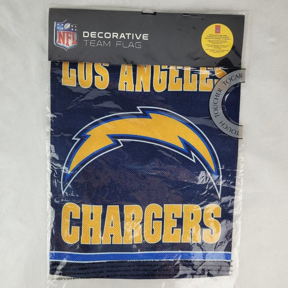 NFL New Los Angeles Chargers Football Team Fabric Flag Double Sided 12.5" x 18" - Picture 2 of 5